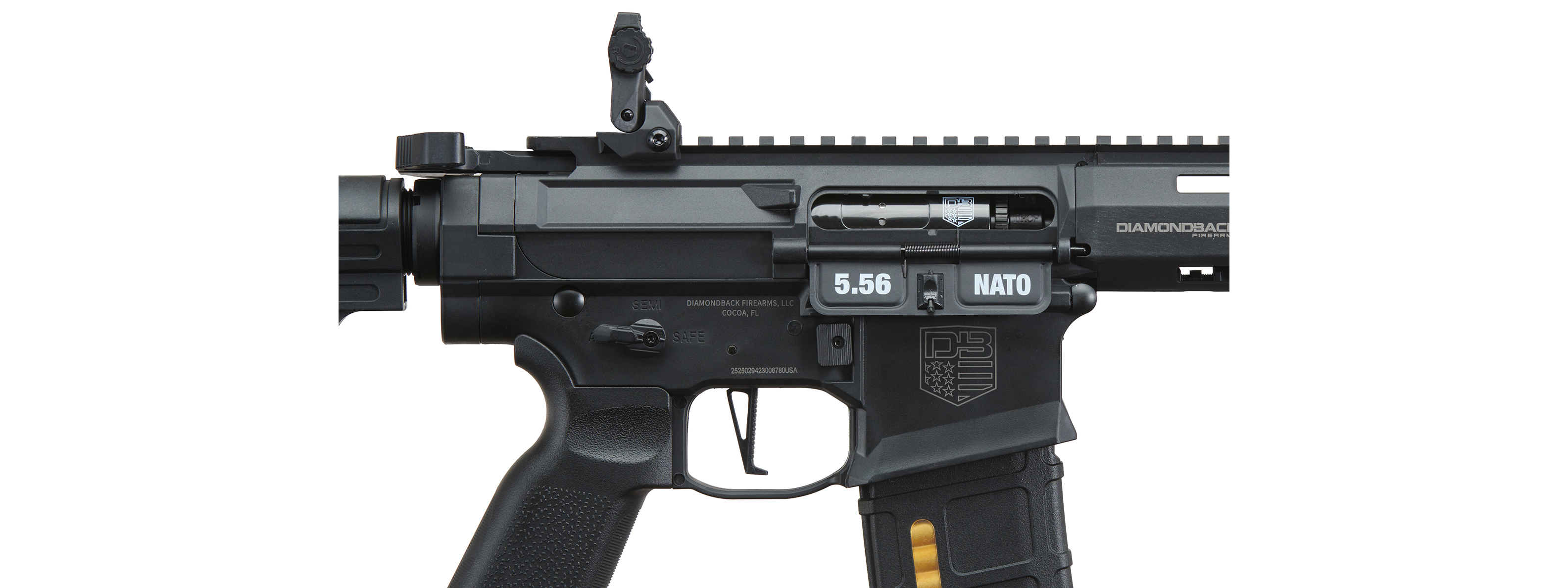 Bo Manufacturer Diamondback Licensed DB15 AP305 7" Airsoft AEG Rifle - Click Image to Close