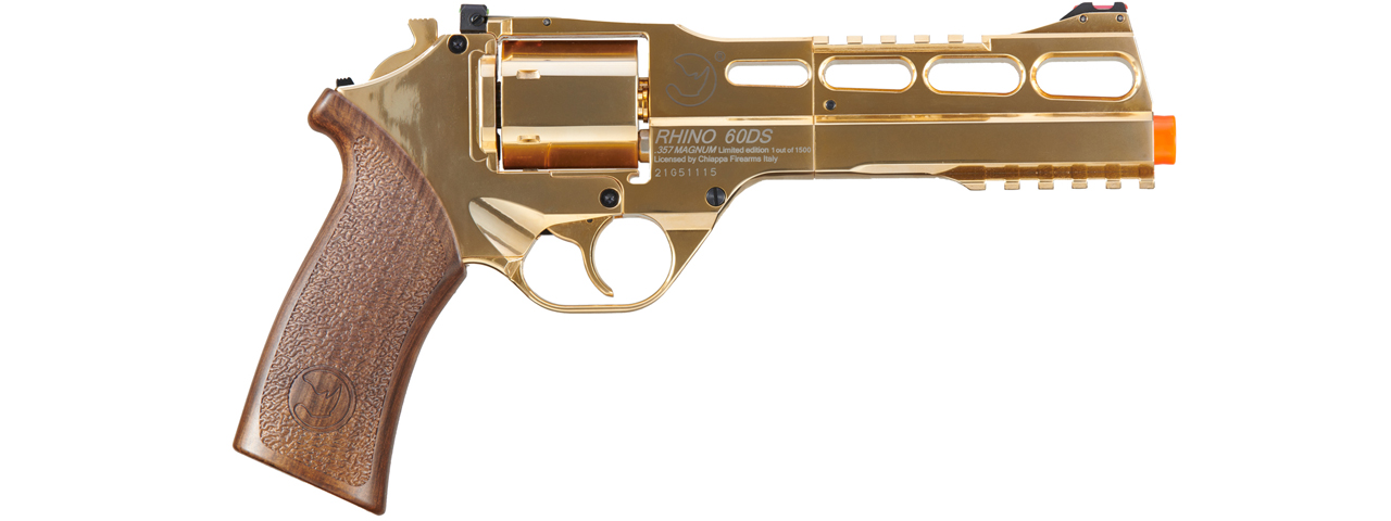 Limited Edition Airsoft Chiappa Rhino 50DS CO2 Revolver (Color: Gold) - Click Image to Close