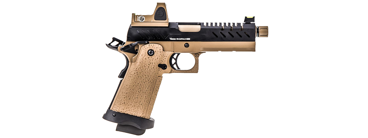 Vorsk Airsoft 4.3 Hi Capa + Micro Red Dot - Tan/Black