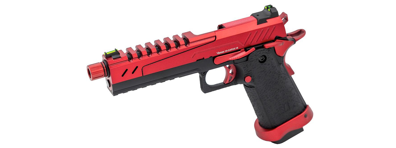 Vorsk Airsoft 5.1 Split Slide Hi Capa - Red & Black - Click Image to Close