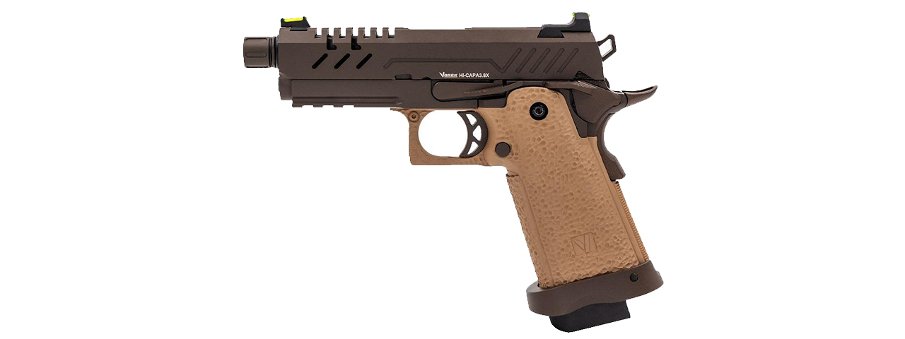 Vorsk Airsoft 3.8 Hi Capa Pro - Tan & Bronze