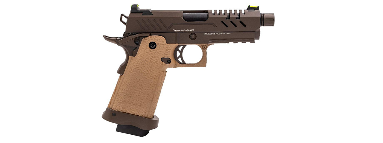 Vorsk Airsoft 3.8 Hi Capa Pro - Tan & Bronze - Click Image to Close