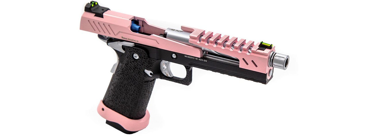 Vorsk Airsoft 5.1 Split Slide Hi Capa - Pink, Black, & Chrome - Click Image to Close