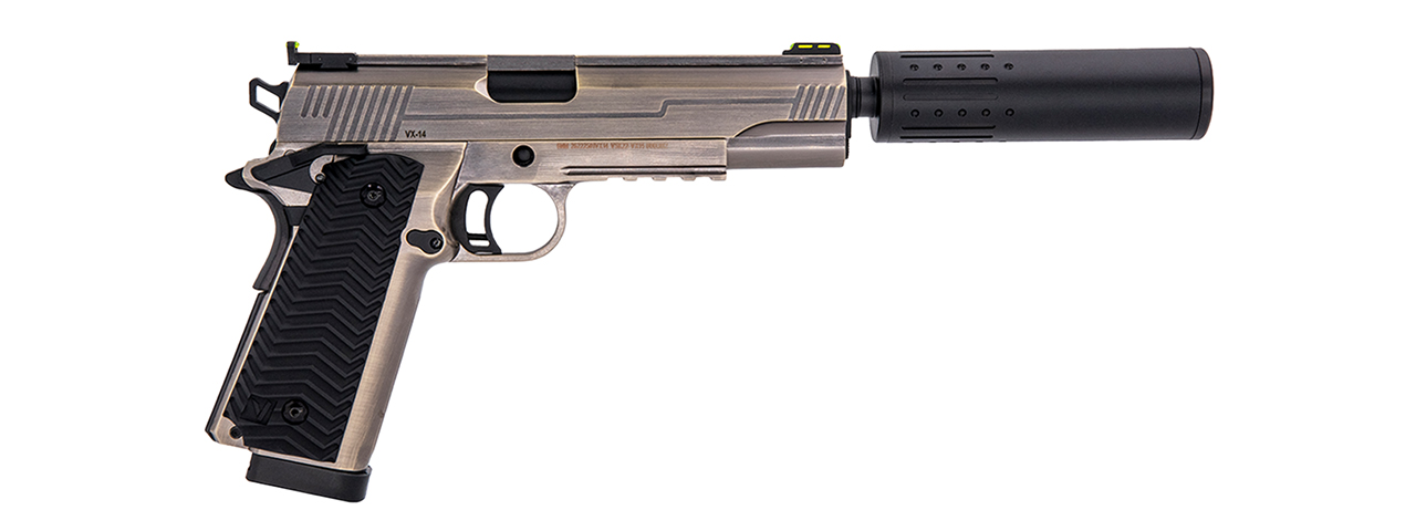 Vorsk Airsoft VX-14 GBB Pistol - Brushed Aluminum