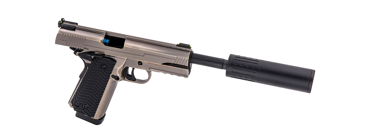 Vorsk Airsoft VX-14 GBB Pistol - Brushed Aluminum - Click Image to Close