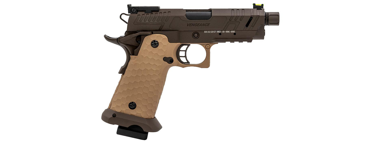 Vorsk Airsoft CS Compact Vengeance 3.8 Hi Capa - Bronze/Tan - Click Image to Close