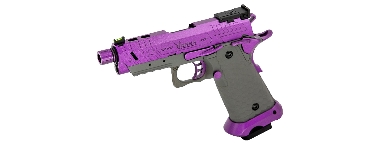 Vorsk Airsoft CS Compact Vengeance 3.8 Hi Capa - Purple/Grey - Click Image to Close