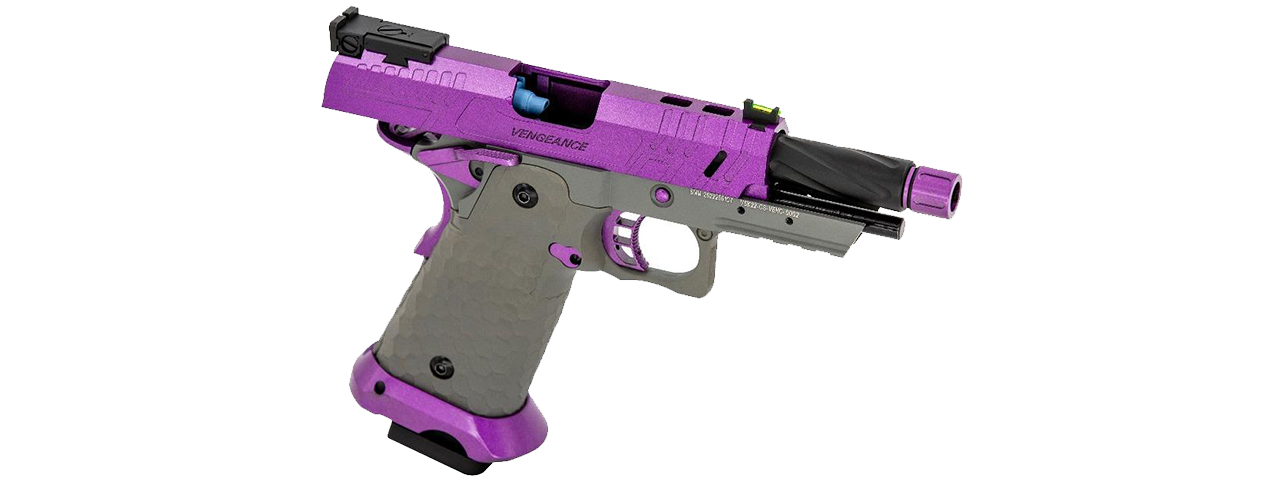 Vorsk Airsoft CS Compact Vengeance 3.8 Hi Capa - Purple/Grey - Click Image to Close