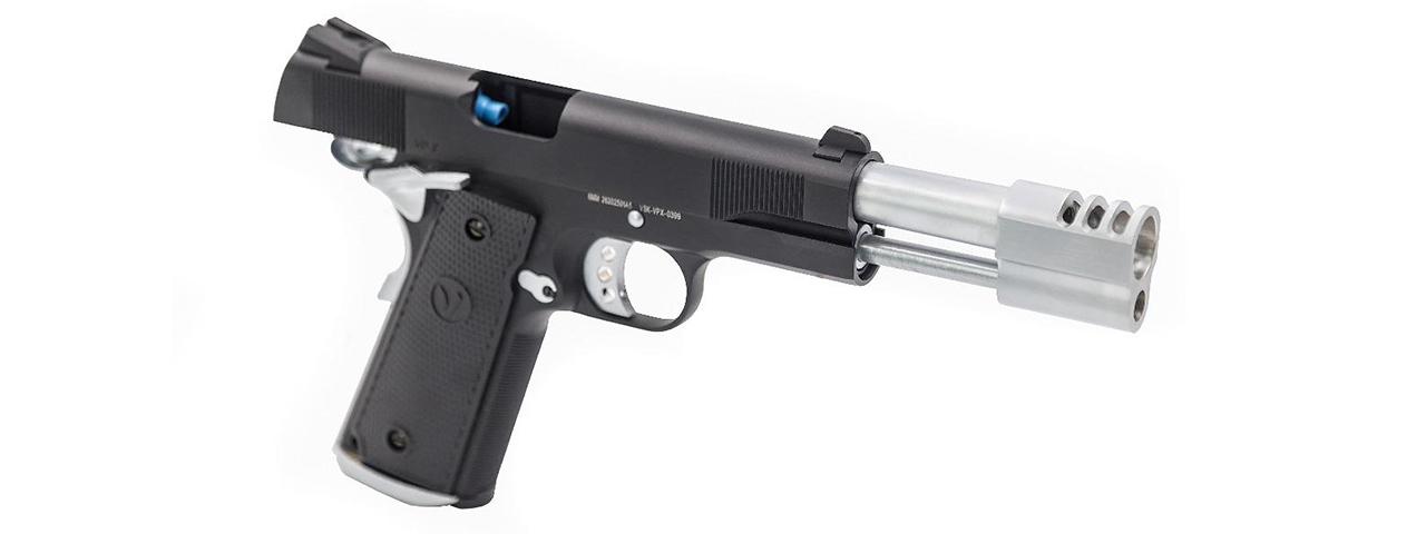 Vorsk Airsoft VX-9 Agency Gas Blowback Pistol - Black & Chrome