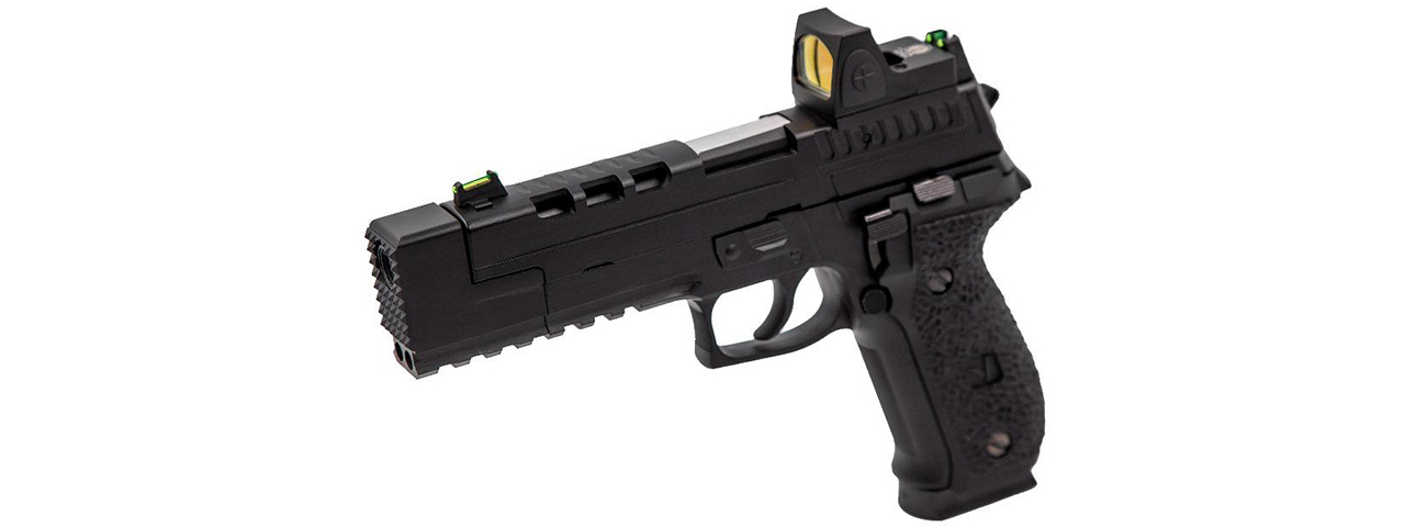 Vorsk Airsoft VP26X Gas Blowback Pistol + Micro Red Dot - Black