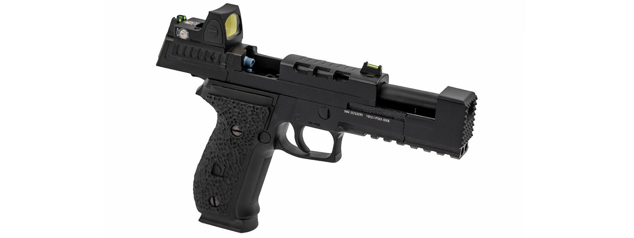 Vorsk Airsoft VP26X Gas Blowback Pistol + Micro Red Dot - Black - Click Image to Close