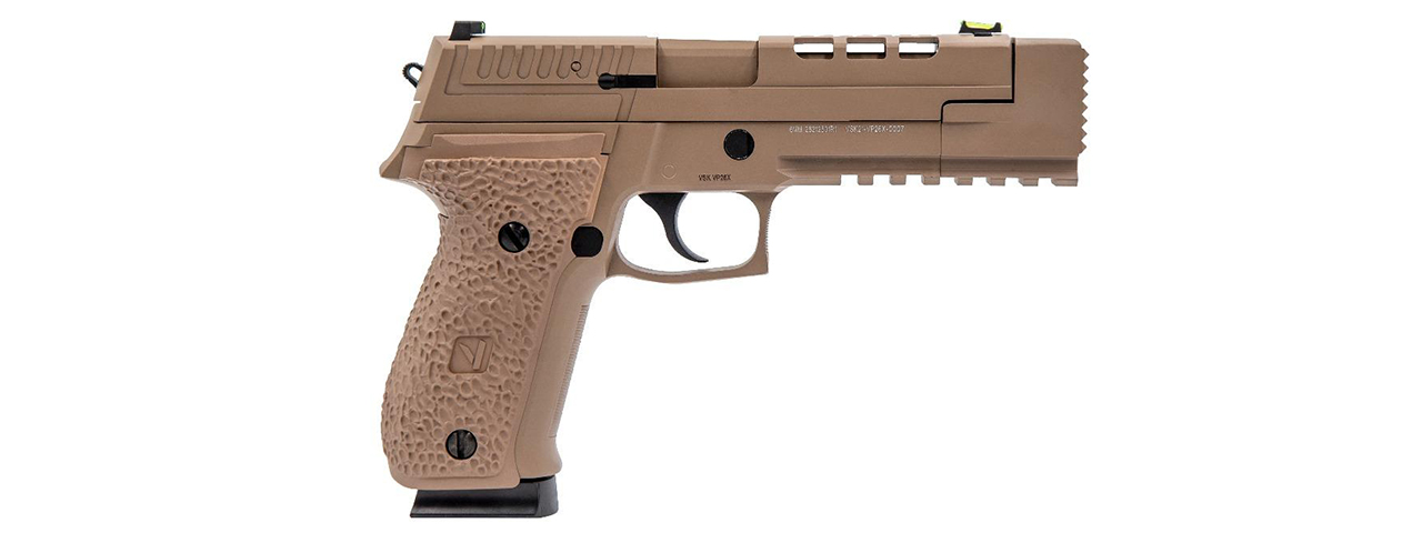 Vorsk Airsoft VP26X Gas Blowback Pistol - Tan - Click Image to Close