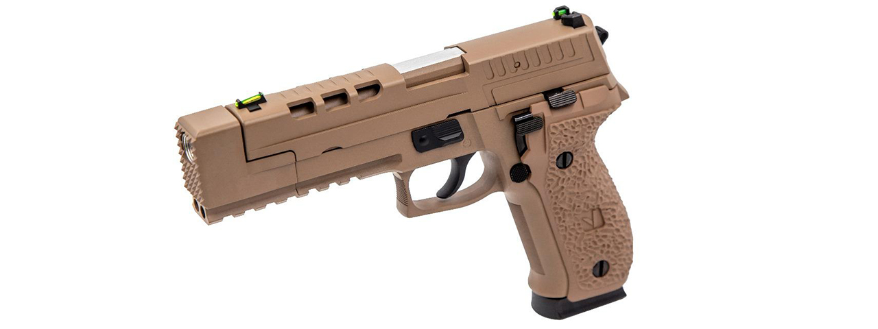 Vorsk Airsoft VP26X Gas Blowback Pistol - Tan - Click Image to Close