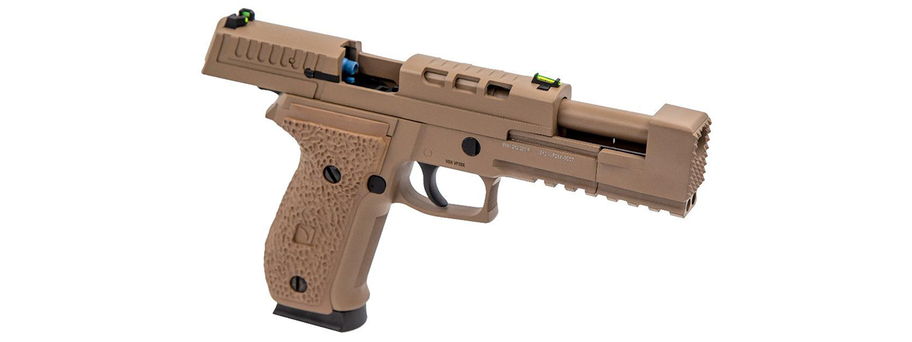 Vorsk Airsoft VP26X Gas Blowback Pistol - Tan - Click Image to Close