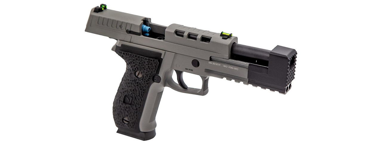 Vorsk Airsoft VP26X Gas Blowback Pistol - Grey - Click Image to Close