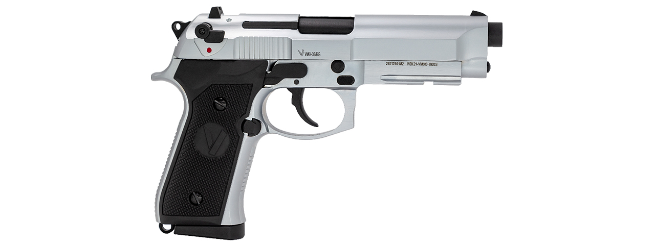 Vorsk Airsoft VM9 Osiris Gas Blowback Pistol - Silver - Click Image to Close