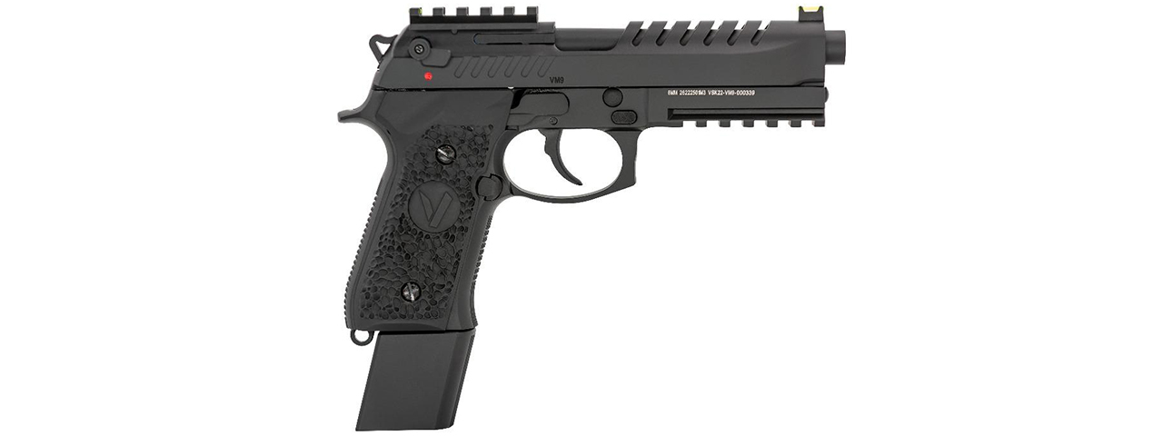 Vorsk Airsoft Tactical VM9 Gas Blowback Pistol - Black