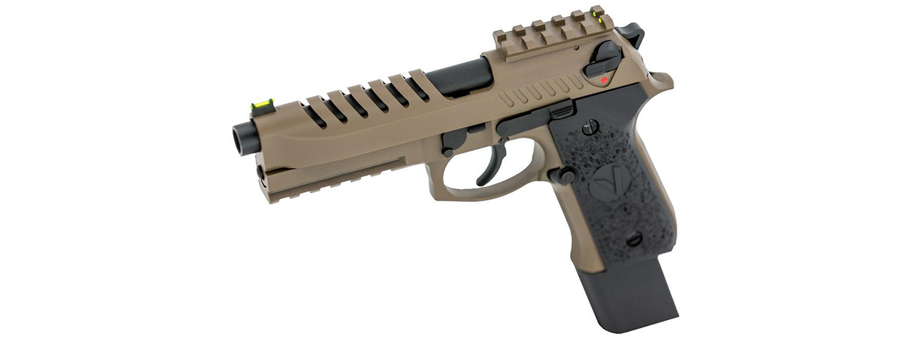 Vorsk Airsoft Tactical VM9 Gas Blowback Pistol - Dark Earth - Click Image to Close