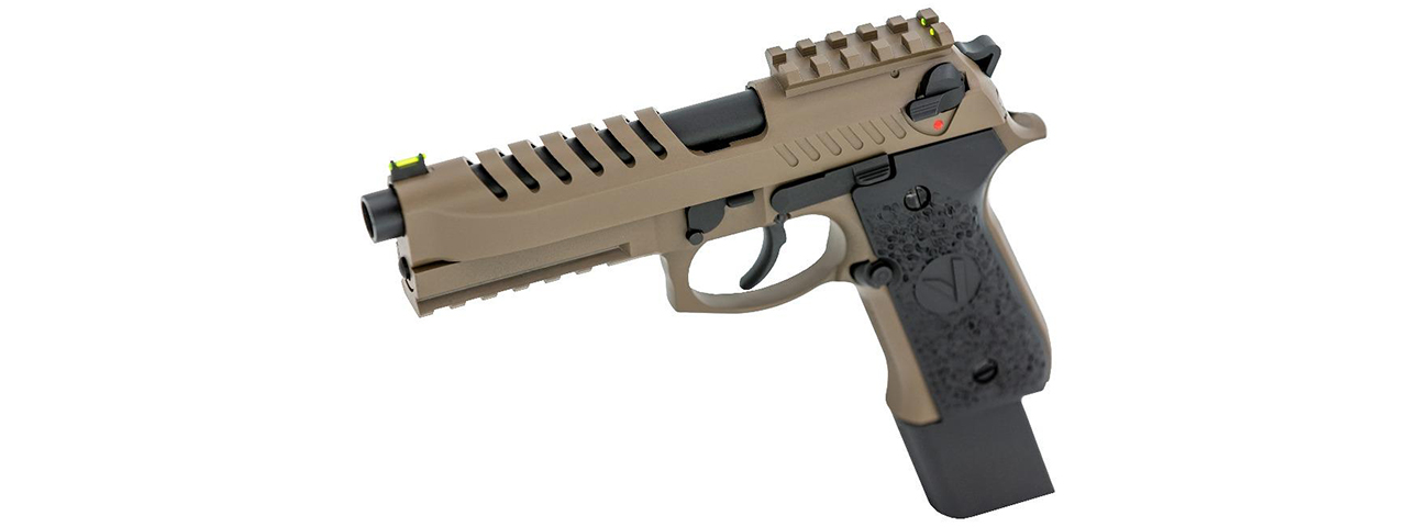 Vorsk Airsoft Tactical VM9 Gas Blowback Pistol - Dark Earth