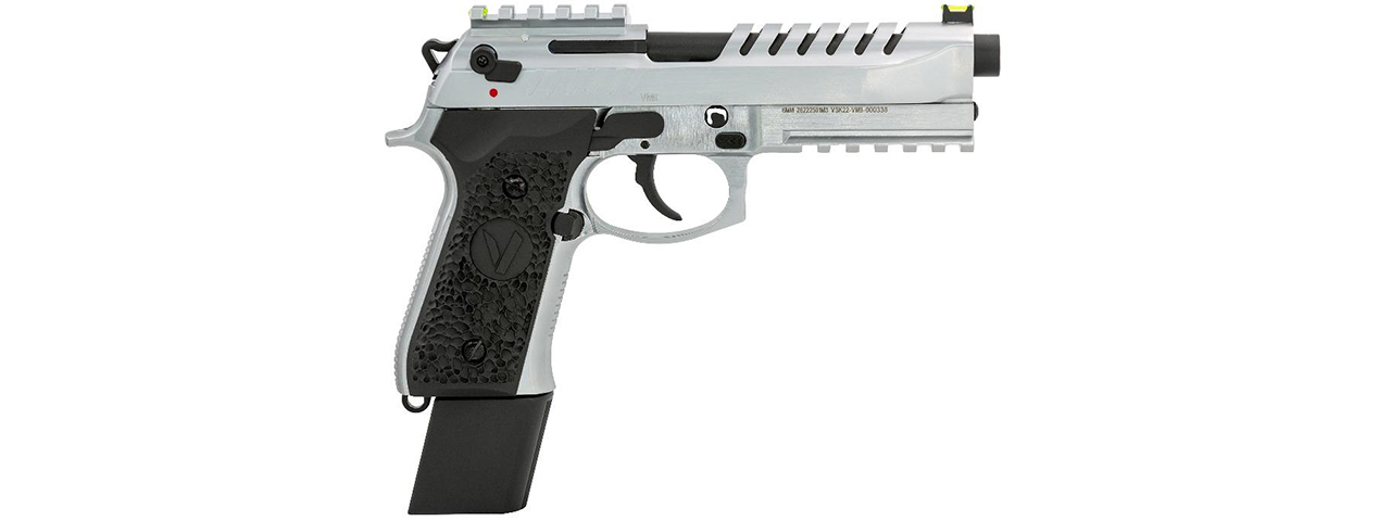 Vorsk Airsoft Tactical VM9 Gas Blowback Pistol - Silver - Click Image to Close