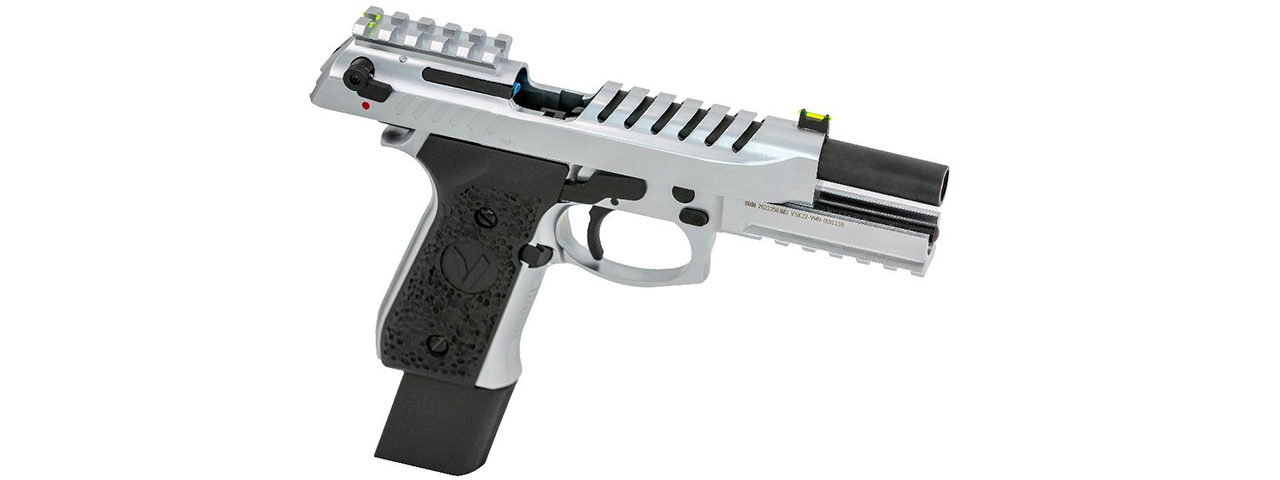 Vorsk Airsoft Tactical VM9 Gas Blowback Pistol - Silver - Click Image to Close