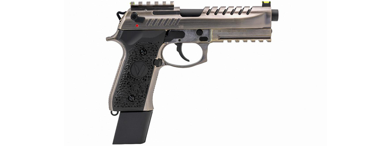 Vorsk Airsoft Tactical VM9 Gas Blowback Pistol - Brushed Aluminum