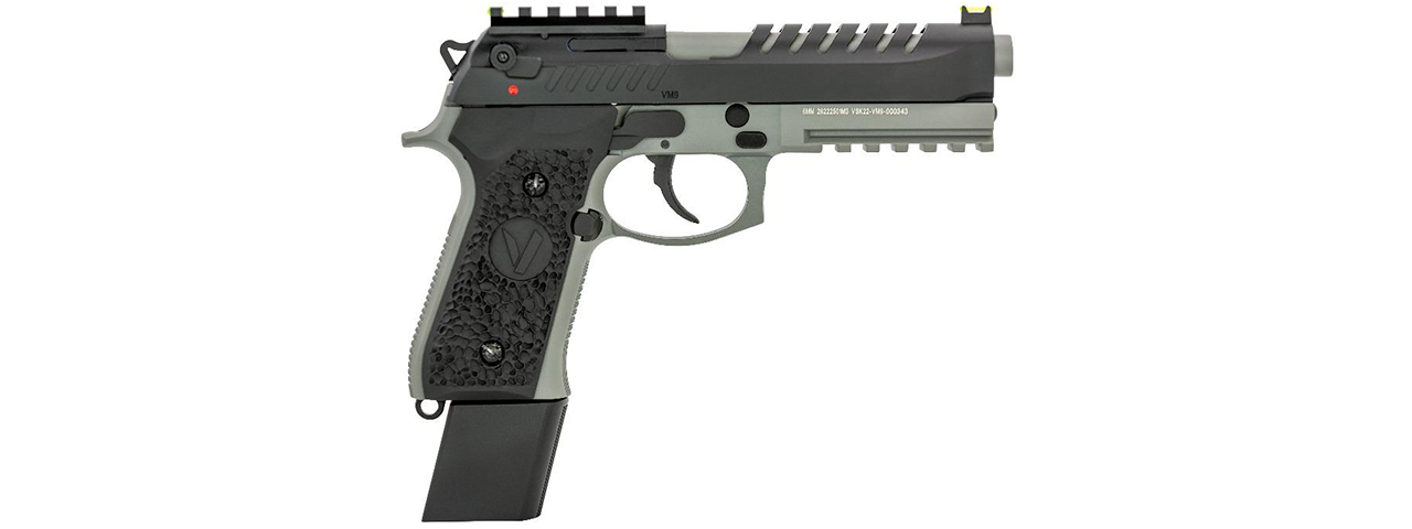 Vorsk Airsoft Tactical VM9 Gas Blowback Pistol - Black/Grey