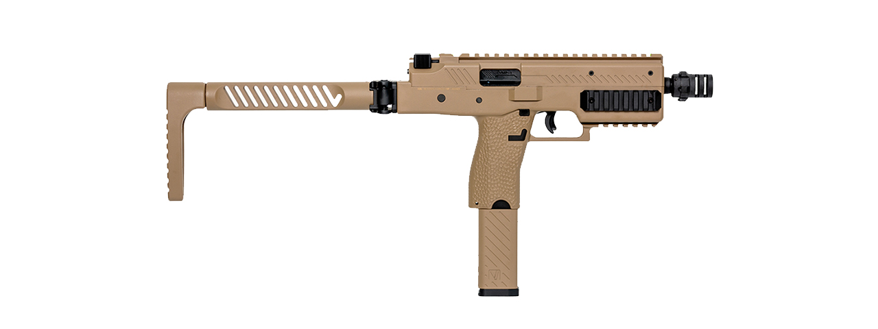 Vorsk Airsoft VMP-1 Gas Blowback SMG (Tan) - Click Image to Close