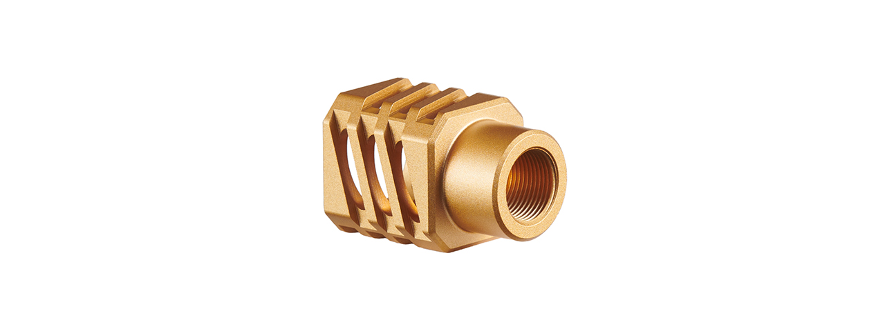 Zion Arms Skeletonized Flash Hider (Gold) - Click Image to Close