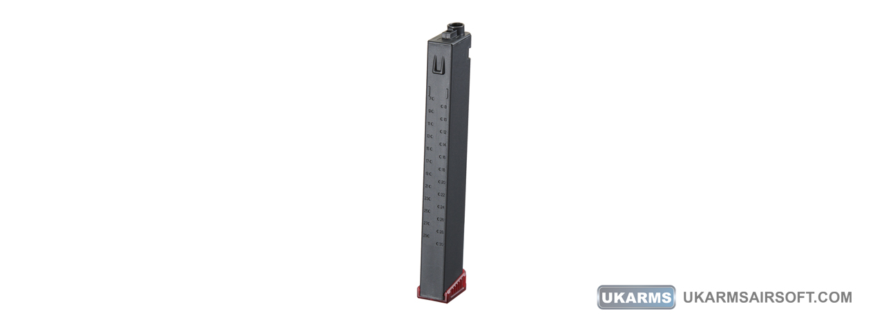 Zion Arms PW9 120 Round 9mm Mid-Capacity Magazine (Color: Black & Red) - Click Image to Close