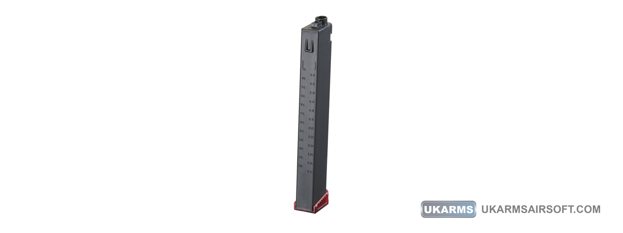 Zion Arms PW9 120 Round 9mm Mid-Capacity Magazine (Color: Black & Red)