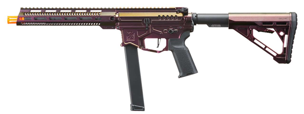Zion Arms R&D Precision Licensed PW9 Mod 1 Long Rail Airsoft Rifle with Delta Stock (Color: Razorback)