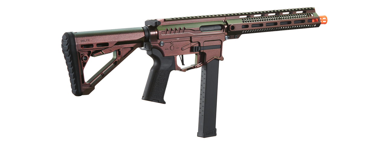 Zion Arms R&D Precision Licensed PW9 Mod 1 Long Rail Airsoft Rifle with Delta Stock (Color: Razorback)