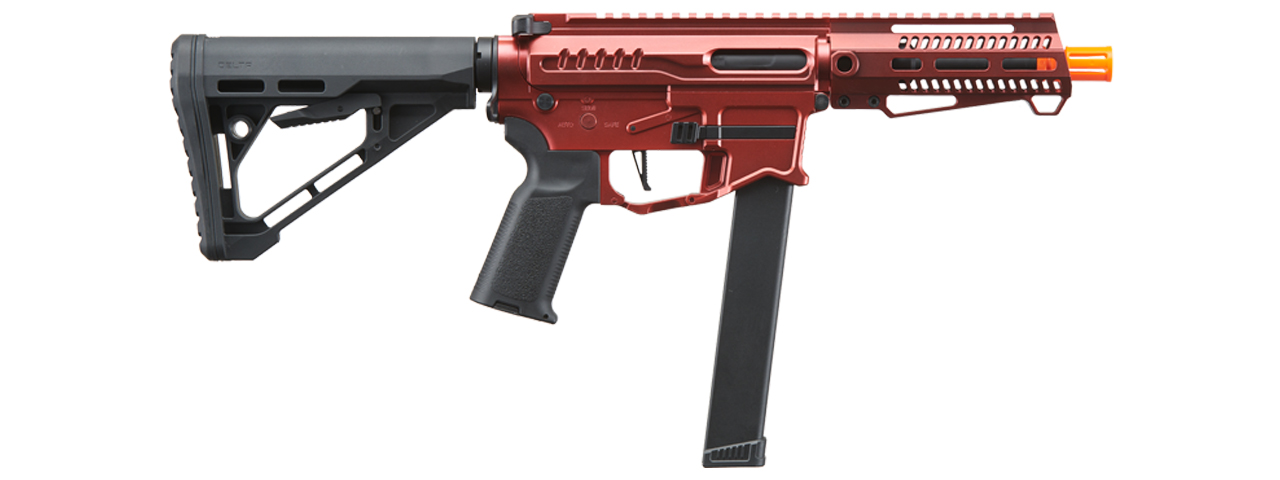 Zion Arms R&D Precision Licensed PW9 Mod 1 Airsoft Rifle with Delta Stock (Cerakote Color: Vulken Red)