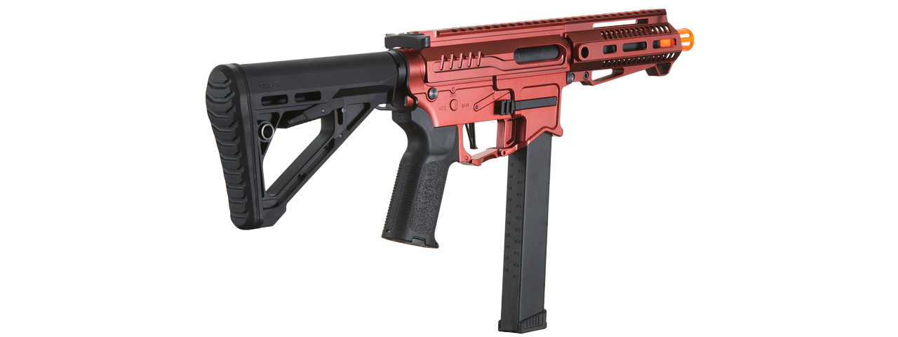 Zion Arms R&D Precision Licensed PW9 Mod 1 Airsoft Rifle with Delta Stock (Cerakote Color: Vulken Red)