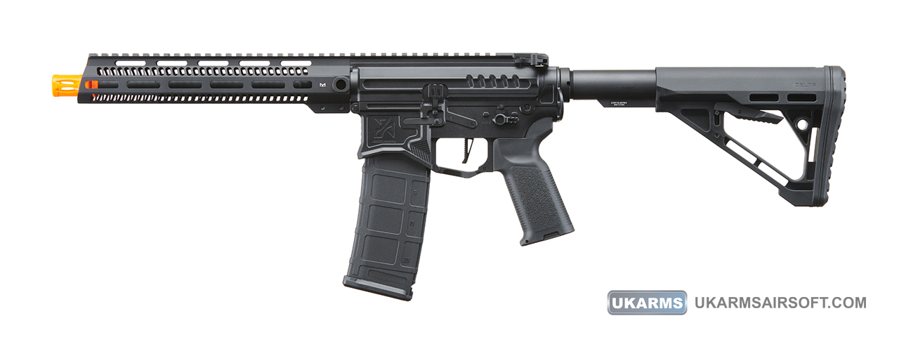 Zion Arms R15 Mod 1 Long Rail Airsoft Rifle with Delta Stock (Color: Black) - Click Image to Close