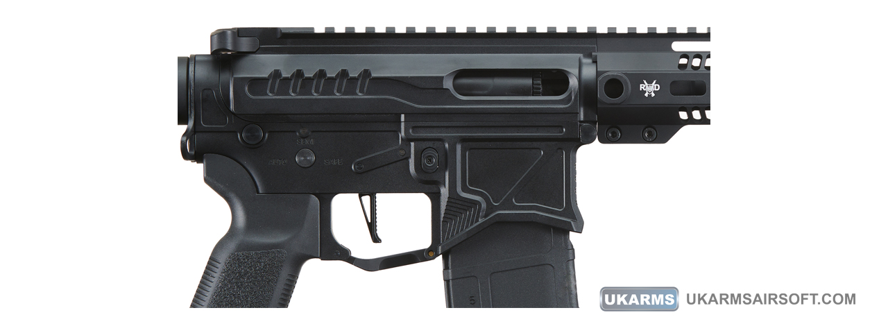 Zion Arms R15 Mod 1 Long Rail Airsoft Rifle with Delta Stock (Color: Black)