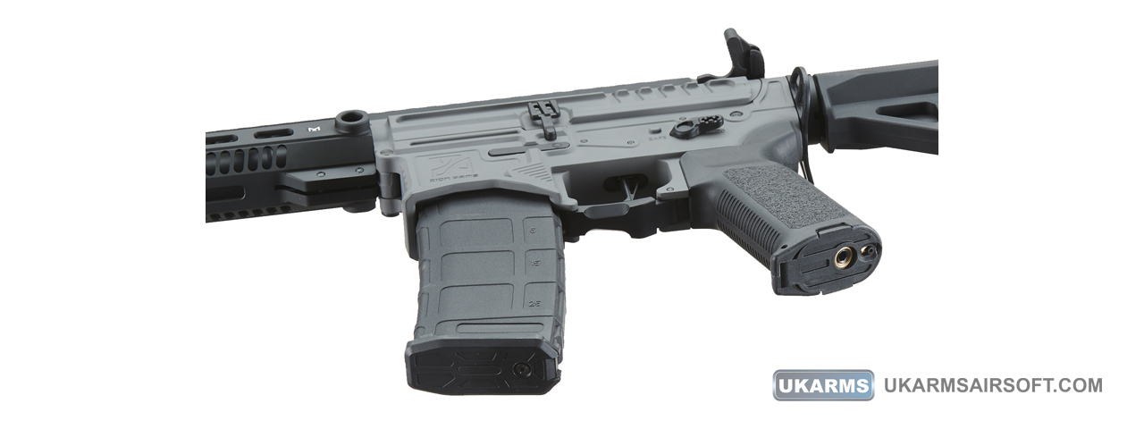 Zion Arms R15 Mod 1 Long Rail Airsoft Rifle with Delta Stock (Color: Grey) - Click Image to Close