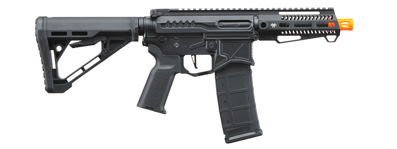 Zion Arms R15 Mod 1 Short Barrel Airsoft Rifle with Delta Stock (Color: Black) - Click Image to Close