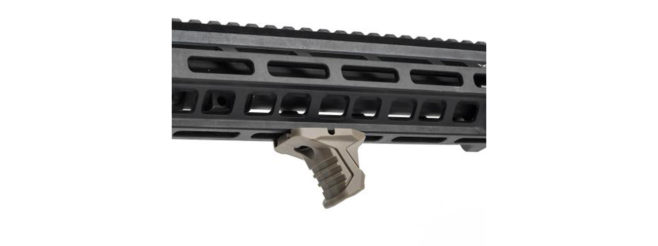 Atlas Custom Works M-LOK Mini Angled Hand Stop - (Dark Earth) - Click Image to Close