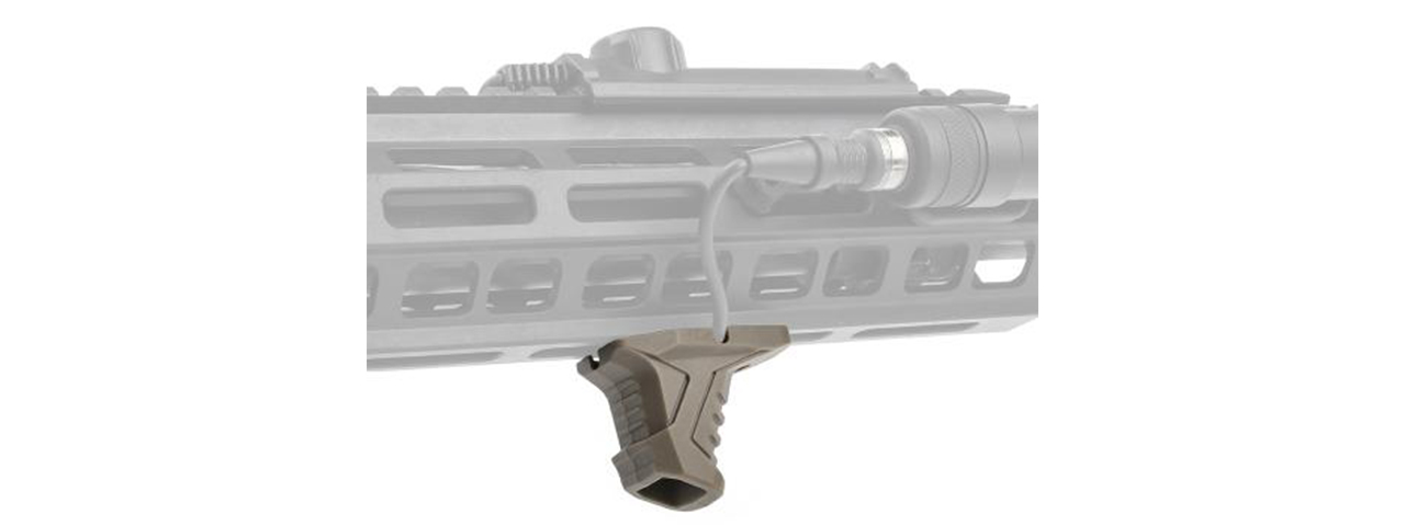 Atlas Custom Works M-LOK Mini Angled Hand Stop - (Dark Earth) - Click Image to Close