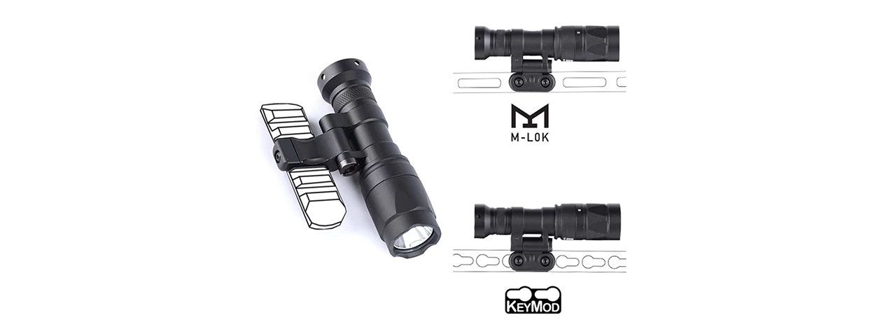 Atlas Custom Works M640U Scout Light PRO Rail Mount LED Flashlight - (Black)