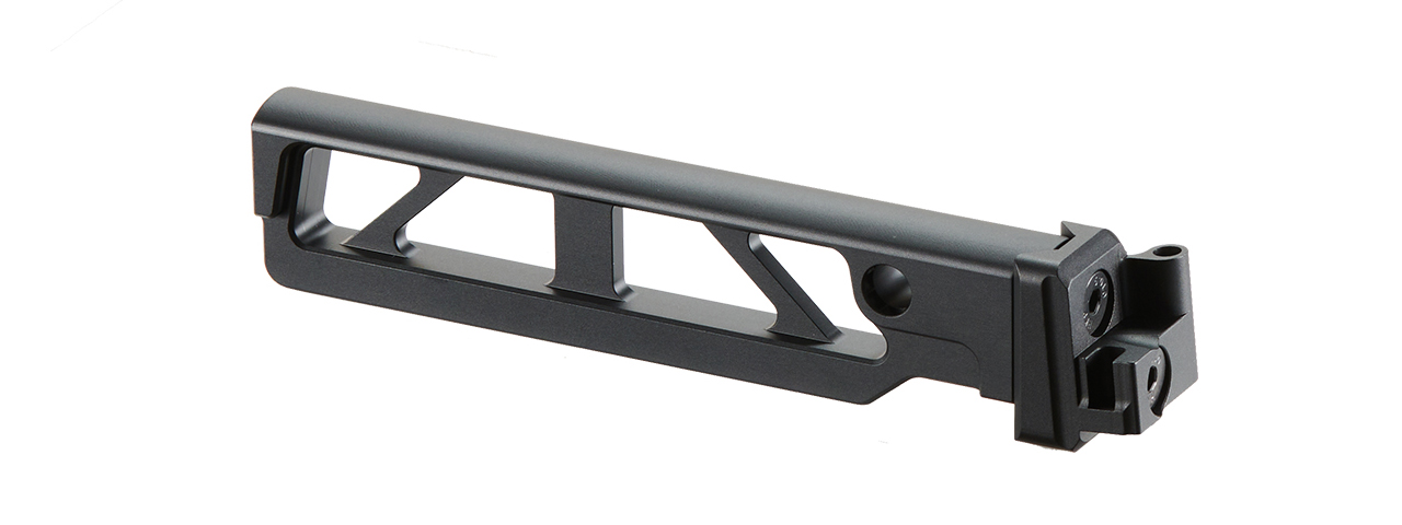 Atlas Custom Works Skeletonized Folding Buffer Tube w/ Hinge Adapter for AK7 Series GBB Rifles - (Black)