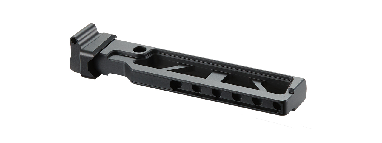 Atlas Custom Works Skeletonized Folding Buffer Tube w/ Hinge Adapter for AK7 Series GBB Rifles - (Black) - Click Image to Close
