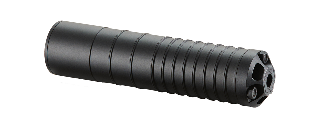 Atlas Custom Works DTKP Style Hexagon Type 2 Mock Suppressor - (Black) - Click Image to Close