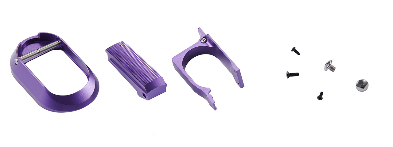 Atlas Custom Works CNC Aluminum Type 5 Grip for TM Marui Hi-Capa GBB Airsoft Pistols - (Purple)