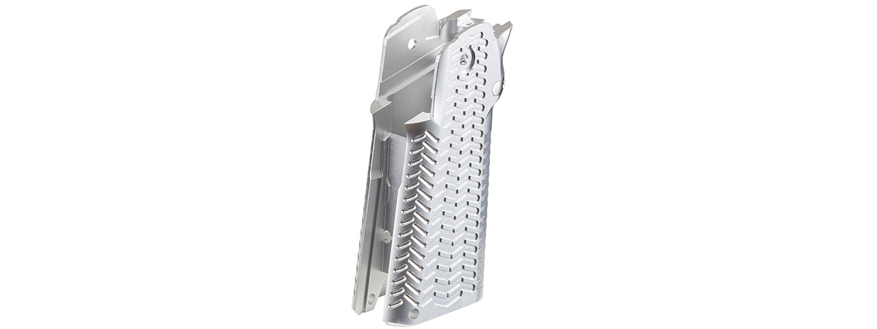 Atlas Custom Works CNC Aluminum Type 5 Grip for TM Marui Hi-Capa GBB Airsoft Pistols - (Silver)
