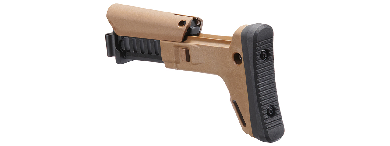 Atlas Custom Works ACR Style Adjustable Folding Stock For Marui TM SAIGA-12K GBB Series - (FDE)