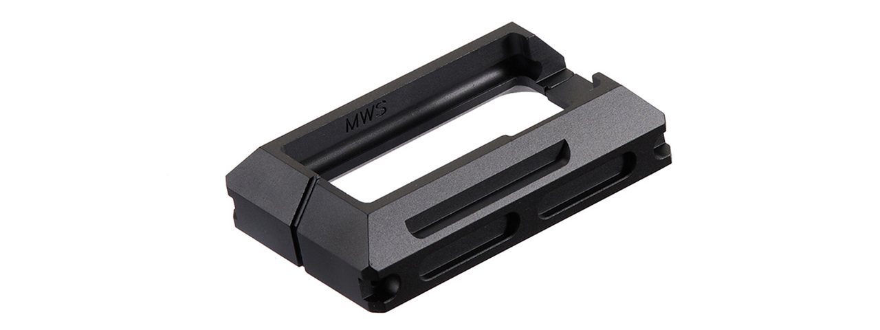 Atlas Custom Works Aluminum Magwell For Tokyo Marui MWS M4 GBB - (Black)