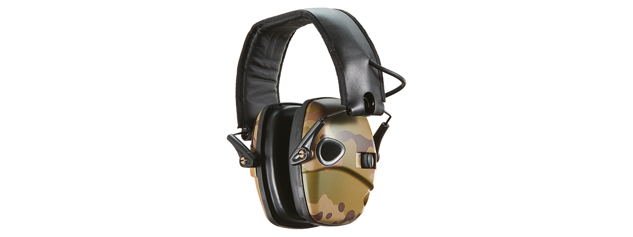 Atlas Custom Works Impact Sport Tactical Earmuff w/ Headband - (Camo) - Click Image to Close